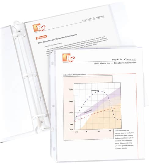 CLine® 8.5" x 11" Standard Weight Poly Sheet Protectors, 100ct